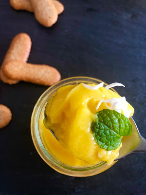Recipe of vegan mango pudding from Cook with Lu
